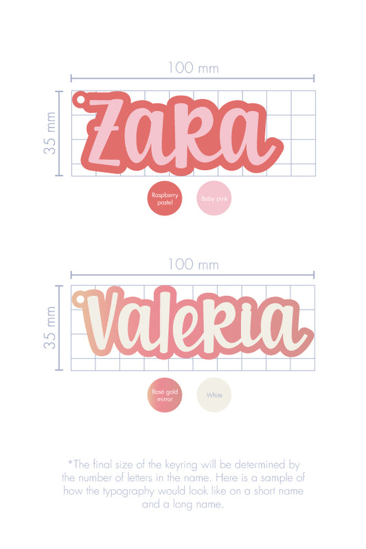 Keychain personalised "Romantic"