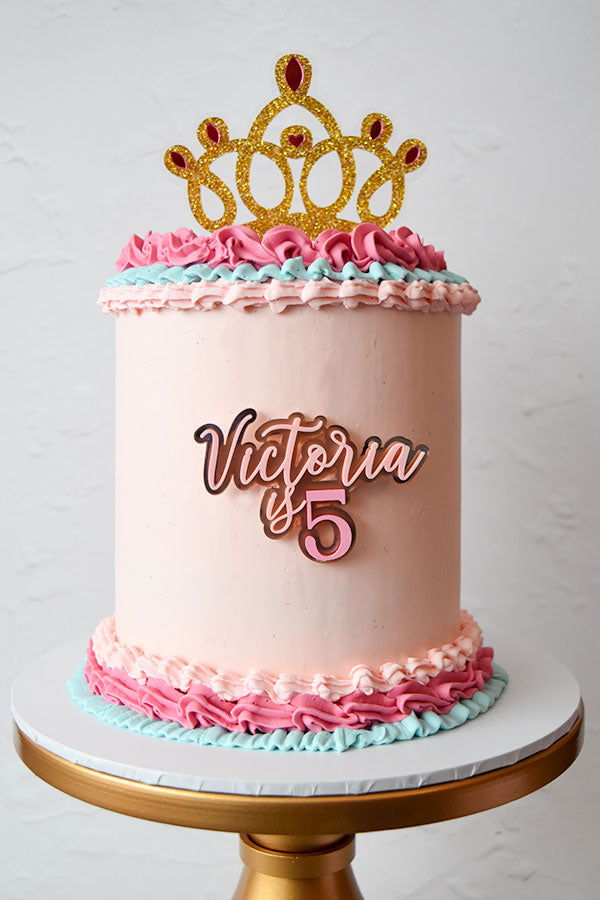 Cake charm Personalised "Name is number"