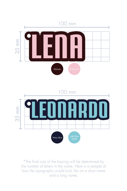 Keychain personalised "Modern"