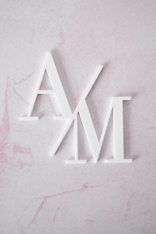 Cake Charm Wedding personalised "Initials A/B"