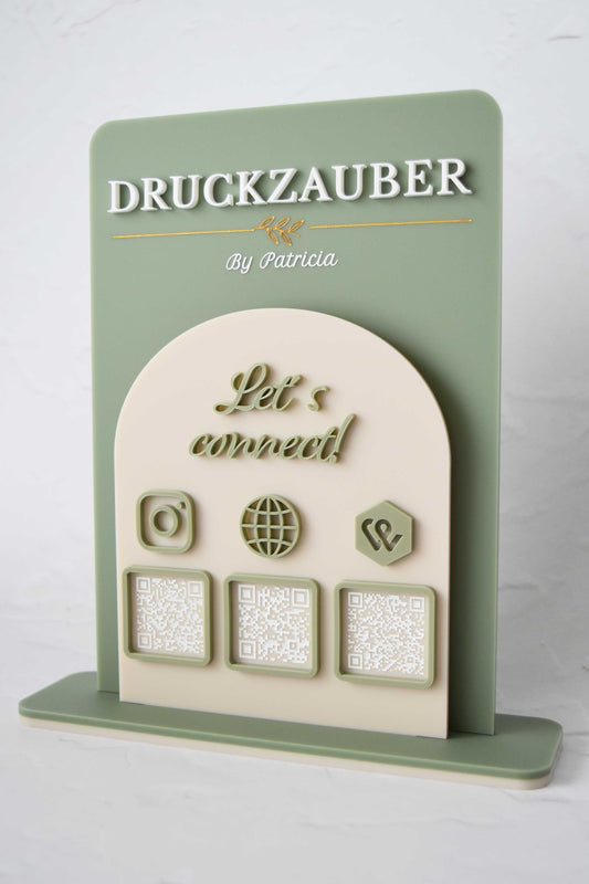 Business display up to 3 qr-codes